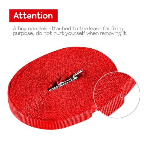 Edipets, Correa Perro Larga, Adiestramiento, Resistente 1.5m / 3m / 5m / 10m / 15m, de Naylon, Fuerte para Camping Paseo, para Perros/Mascotas Grande/Mediano/Pequeño (15 Metros, Rojo)