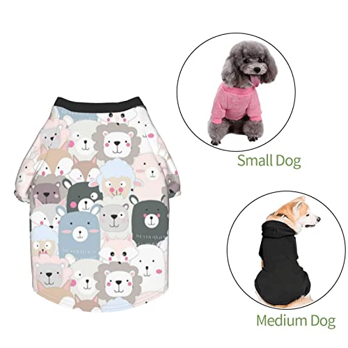 EDJKEJYCO Happy Zoo - Ropa para perro, diseño de pijama para perros pequeños, medianos y grandes