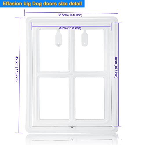 Effasion Puerta de perro para puerta corrediza, 3ª versión actualizada, puerta automática para mascotas, para perros, cachorros, gatos, 3 colores, 5 opciones