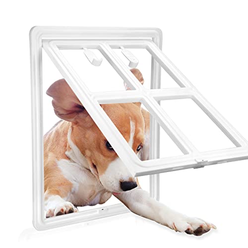 Effasion Puerta de perro para puerta corrediza, 3ª versión actualizada, puerta automática para mascotas, para perros, cachorros, gatos, 3 colores, 5 opciones