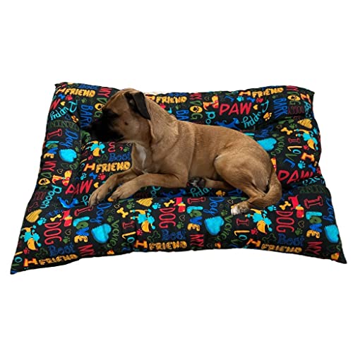 El Ático Home Cama Perro Lavable Grande. Cama para Mascotas. Colchoneta Perro Lavable. 100x60 cm.