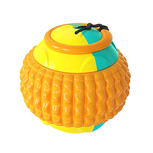 EliteMill Juego de lanzador de bolas de perro multifuncional, juguetes portátiles y duraderos con cuerda retráctil automática, juguete interactivo para perros pequeños y grandes, juego al aire libre