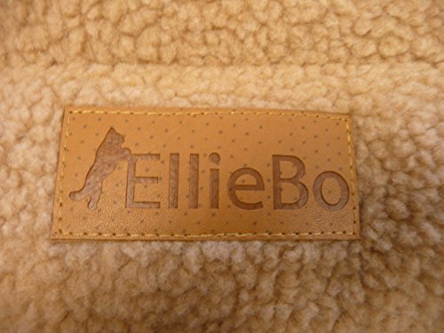 Ellie-Bo Cama de Forro Polar Sherpa en Color Beige – Se Adapta a jaulas y Cajas de 30 Pulgadas