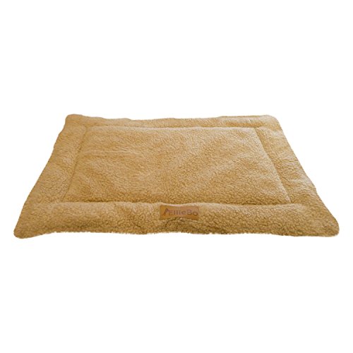 Ellie-Bo Cama de Forro Polar Sherpa en Color Beige – Se Adapta a jaulas y Cajas de 30 Pulgadas