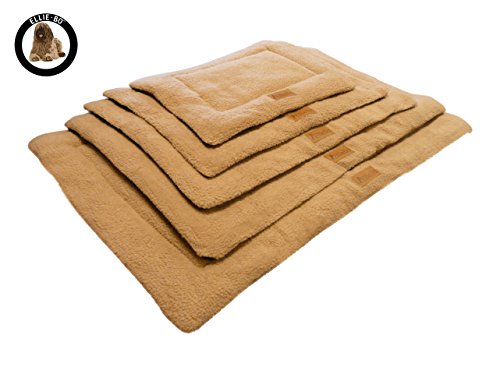 Ellie-Bo Cama de Forro Polar Sherpa en Color Beige – Se Adapta a jaulas y Cajas de 30 Pulgadas