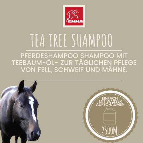 Emma Caballos Champú I Juego de I para Caballos y Perros con Aceite de árbol de té I PH Neutro & Mild I 2500 ml