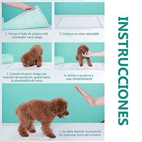 Empapadores Perro Super-absorbentes, Almohadillas para la incontinencia (M 40X50CM 30PCS, Blanco)