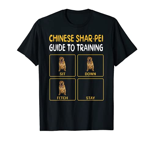 Entrenamiento Perro Gracioso Shar Pei Camiseta