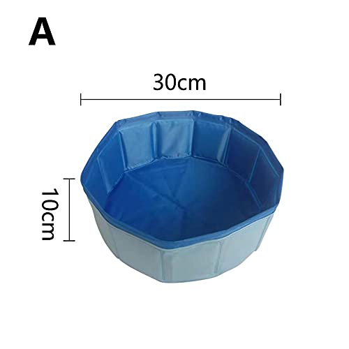 Eogrokerr Piscina plegable de verano para mascotas, baño para mascotas, piscinas portátiles al aire libre, bañera plegable para perros y gatos (azul)