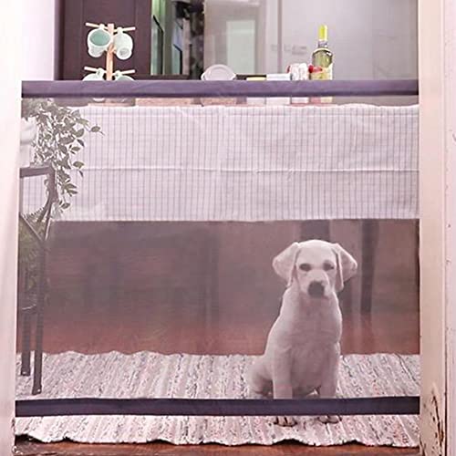 EONAZE Puerta Mágica para Perros Extensibles Plegable Puerta Seguridad Barrera Vallas para Perros Mascotas Gatos Bebés Adecuado para Pasillos, Cocinas, Dormitorios, Escaleras