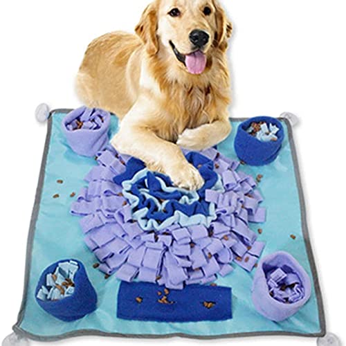 Eortzxk Alfombrilla para Snuffle, Pista de olorización de la pista para mascotas Puzzle de perro con cuenco portátil PET MET MENTE ESTIMULACIÓN JUGUETES SNUFFFufe Mat Alimentador lento Sniffing Pad Na