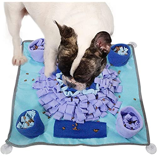 Eortzxk Alfombrilla para Snuffle, Pista de olorización de la pista para mascotas Puzzle de perro con cuenco portátil PET MET MENTE ESTIMULACIÓN JUGUETES SNUFFFufe Mat Alimentador lento Sniffing Pad Na