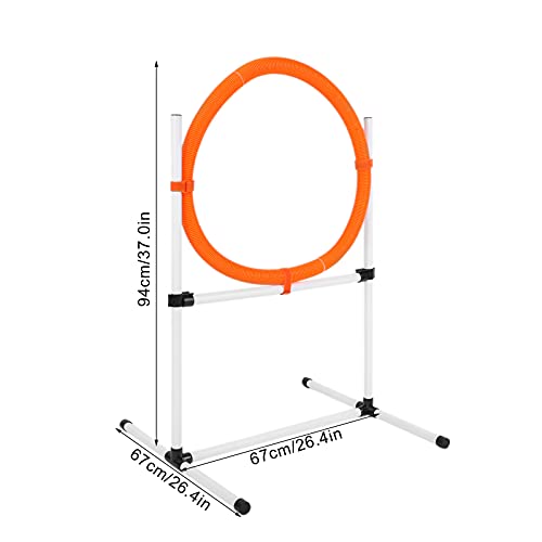 Equipo De Entrenamiento De Agilidad Para Mascotas, Equipos Para Pistas De Obstáculos Ajustables Para Perros Barra Para Salto Con Obstáculos Poste De Aro Para Carreras De Obstáculos Poste De Entrenamie