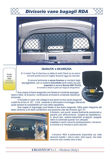 ERGOTECH Rejilla Separador protección para Toyota Rav4 (2013-2018) RDA65-S14, para Perros y Maletas