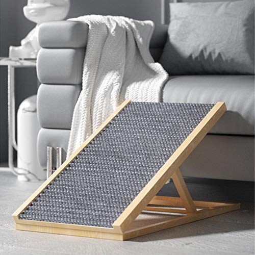 Escaleras escalones Sofá Cama para Mascotas Rampa para Perros Madera Gris Plegable Escalera para Mascotas, para Uso en el Exterior del Hogar, Manta Antideslizante, Altura Ajustable ( Size : Large )