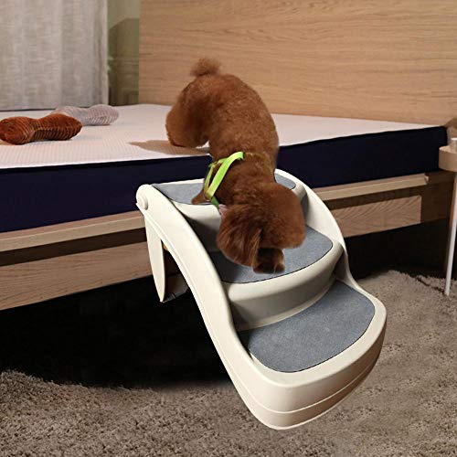 Escaleras Para Mascotas, Escaleras De 3 Peldaños Para Perro Gato, Escalera Para Perros Escalera Con Peldaño Sofá Cama Escaleras Antideslizantes, Para Cachorros, Perros Ancianos O Perros Discapacitados