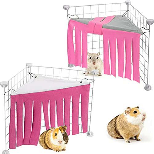 Escondite de Animales Escondite Hámster Animales Pequeños Tienda Hamster Accesorios Jaulas Conejos Grandes Pequeños Mascotas Hamaca Camas para Conejillo Indias, Chinchilla, Erizo, Rata,Ardilla Rosado