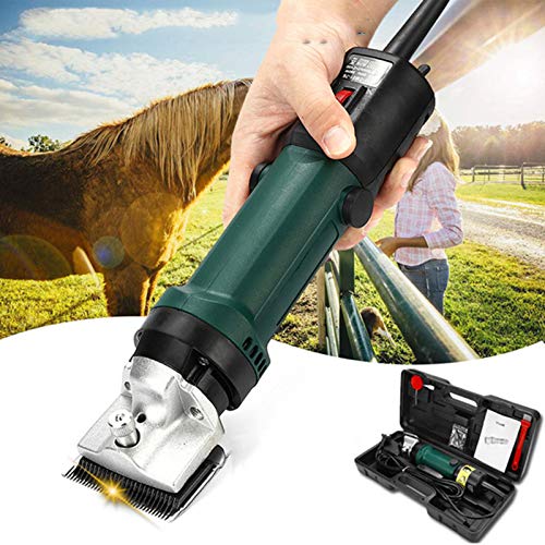 Esquiladora eléctrica profesional para caballos, maquinilla de caballo, 690 W y 6 velocidades ajustables, máquina de cortar pelo de animales, para animales de grano, pelo grueso y razas de pelo largo