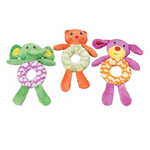 Ethical Pet Products Ética Mascota Lil Puntos Anillo de Peluche Juguetes para Perros pequeños y Cachorros, (19 cm