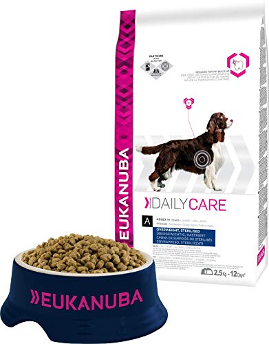 Eukanuba Daily Care Adulto - Alimento seco para perros con sobrepeso y esterilizados, 2,5 kg