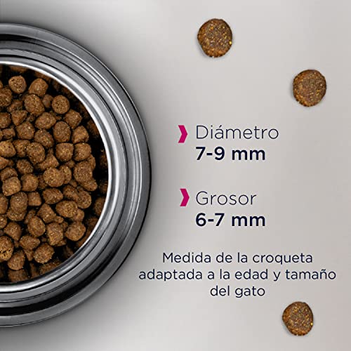 Eukanuba Hairball Control Alimento seco para gatos adultos y gatos de edad avanzada, rica en pollo fresco, 10 kg