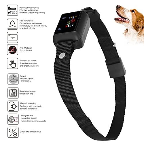 EVTSCAN Collar de adiestramiento para Perros - Collar de Choque para Perros Recargable, Pantalla a Color de 0.96in Collar antiladridos Collar de adiestramiento por vibración para Perros