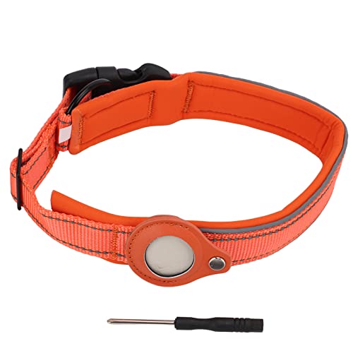 EVTSCAN Collar de Perro antipérdida, Seguimiento de localización, Collar de Perro Reflectante de Nailon para Senderismo, Escalada, Jogging(S)