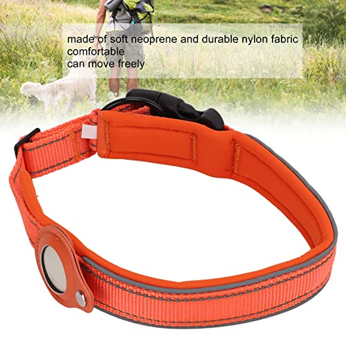 EVTSCAN Collar de Perro antipérdida, Seguimiento de localización, Collar de Perro Reflectante de Nailon para Senderismo, Escalada, Jogging(S)