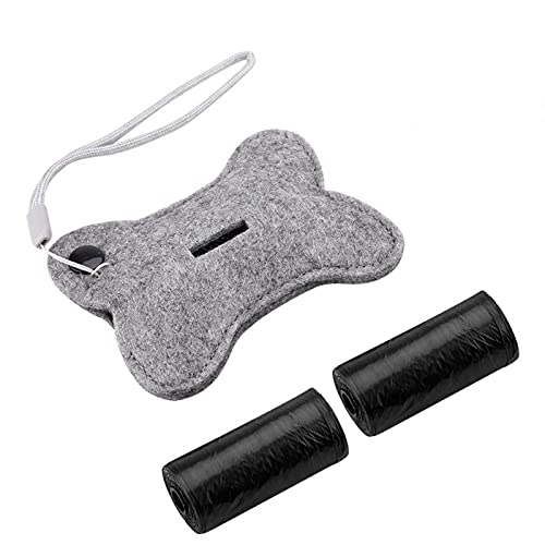 EVTSCAN Soporte para Bolsa de Caca de Perro, colector de Bolsas de desechos de Mascotas con Forma de Dibujos Animados dispensador portátil irrompible de Bolsas de Caca de Cachorro(Bone)