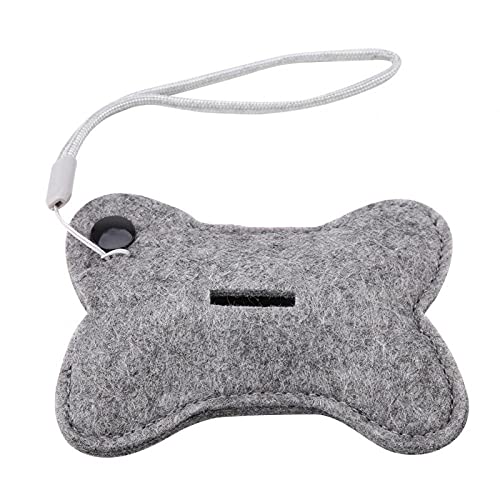 EVTSCAN Soporte para Bolsa de Caca de Perro, colector de Bolsas de desechos de Mascotas con Forma de Dibujos Animados dispensador portátil irrompible de Bolsas de Caca de Cachorro(Bone)