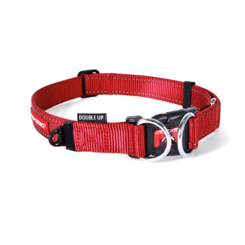 EzyDog - Doble cuello, Rojo, Medium (29 cm - 40 cm)