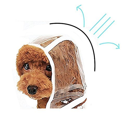 fabl Crew transparente mascotas perro mascota Chubasquero Impermeable Chubasquero para pequeños perros gatos Azul