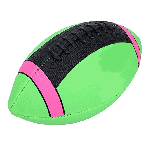 FAMKIT Balón de rugby de entrenamiento, balón de rugby, fútbol americano, pelota de rugby para interiores y exteriores, tamaño 3 (verde)