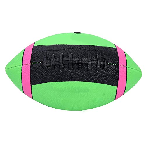 FAMKIT Balón de rugby de entrenamiento, balón de rugby, fútbol americano, pelota de rugby para interiores y exteriores, tamaño 3 (verde)