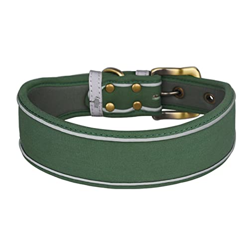 farfi Collar de perro de poliéster reflectante resistente al desgaste anti-tirón para perros grandes collar de perro para perros medianos