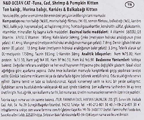 Farmina Natural & Delicious feline Ocean Kitten con Merluzzo, Gamberetti e Zucca 80 gr umido