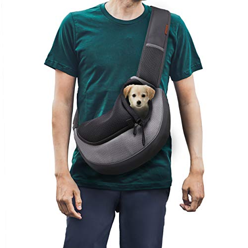 FDJASGY Mochila de malla transpirable para perros pequeños y gatos, mochila para cachorros con bolsa y correa ajustable