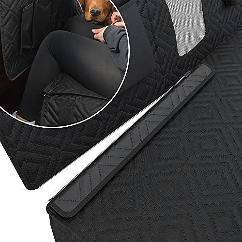 FEANDREA Funda de Asiento de Coche de Perros, Ventana de Malla, Negro PDS058B01