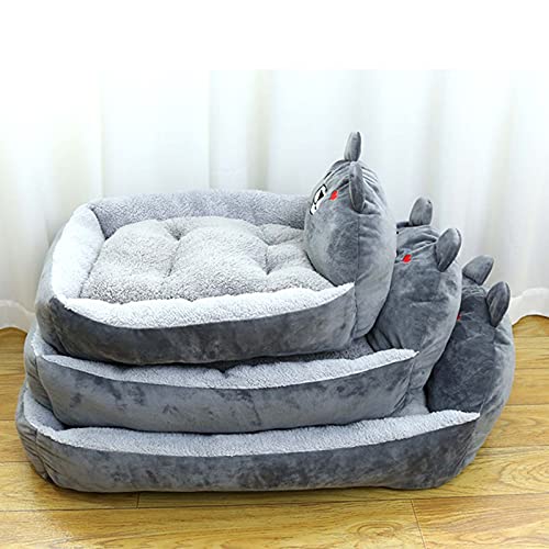 FENGXU Cama para Mascotas Grandes Lavable Sofá Perro Suave Impermeable Sofá para Gato y Perros con Cojín Felpa Extraíble(Size:S(2.5kg),Color:Amarillo)