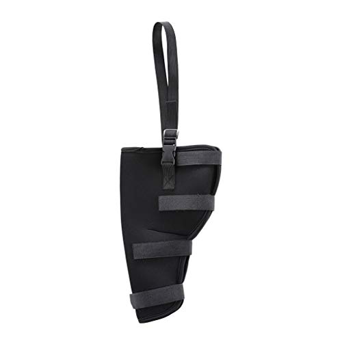 Fenteer Soporte para Articulación de Rodilla de Perro Protector de Codo - Pata Trasera Derecha-Negro L