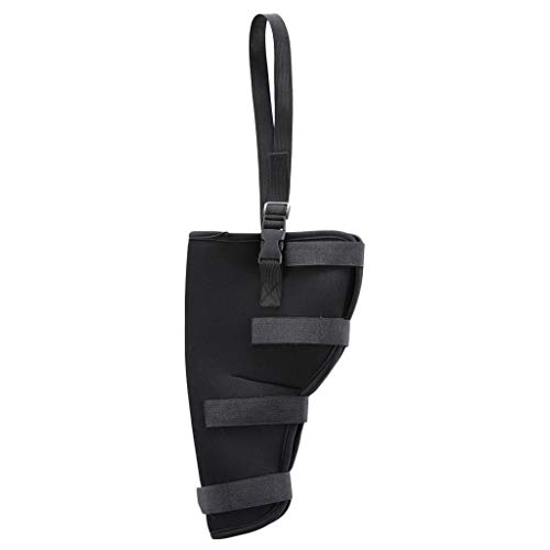 Fenteer Soporte para Articulación de Rodilla de Perro Protector de Codo - Pata Trasera Derecha-Negro L