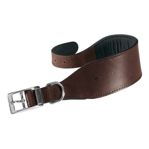 Feplast 75137958 Collar para Galgos VIP Cw15/32, Robusto Cuero de Toro, Suave Acolchado, A: 26 x 32 Cm - B: 15 Mm Marrón