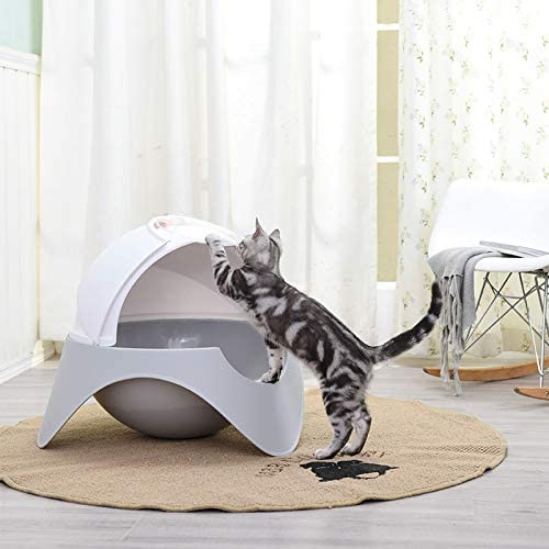 Fidofox Space Capsule Arenero Gatos. Caja Aseo Gatos Grande. Diseño Exclusivo y vanguardista. Tamaño XL 62x48x48