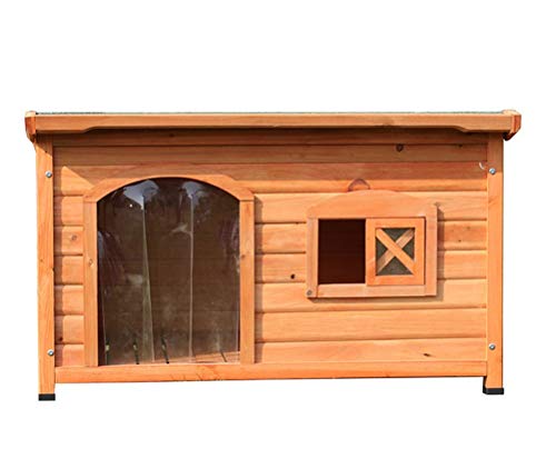 Flashing Casa De Perro Al Aire Libre Impermeable Interior Perrera De Madera Casa De Salchichas Corgi Teddy Four Seasons Universal Pet House (Size : Medium)