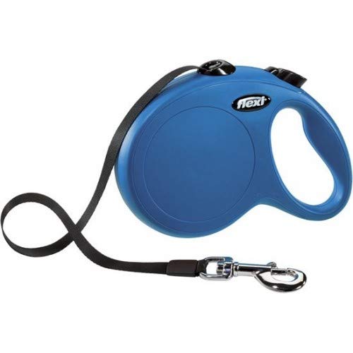 Flexi - Correa Classic de cinta para perros (M - 5m) (Azul)