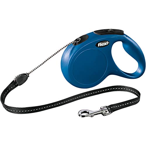 Flexi - Correa de cuerda New Classic para perros (Mediano- 5m) (Azul)