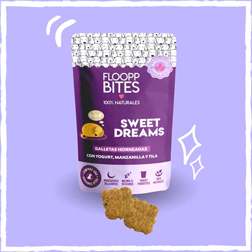 FlooppBITES Chuches para perros - Snacks para perro - Galletas perro 100% Naturales - Premios y golosinas - Alimento complementario perros - Sweet Dreams x 5 Pack (Total 500gr.)