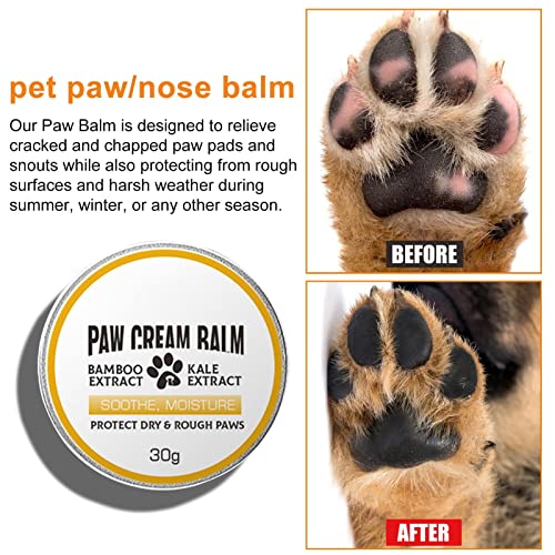 flou Paw Soother Dog Paw Balm, Pet Pad Relief Chupete Hidratante Protección Cera, All Weather Foot Butter Cura Reparaciones, Cura Almohadillas Secas Agrietadas Irritadas