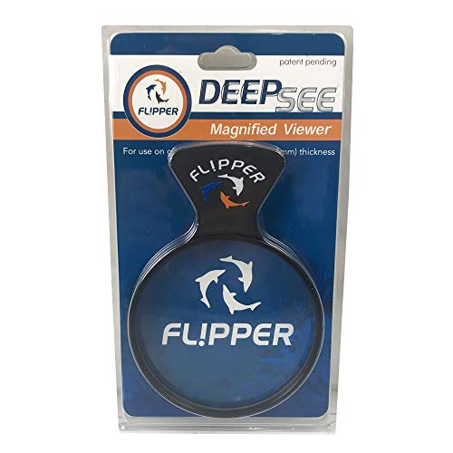 FL!PPER DeepSee - Lupa magnética para acuario, lupa de peces, lupa magnética, ideal para fotografía, accesorios para tanque de peces, 4 pulgadas