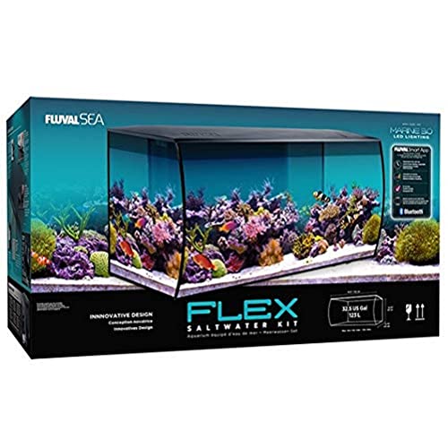 Fluval Sea Flex - Kit de acuario de agua salada (123 L, 32.5 gal), color negro